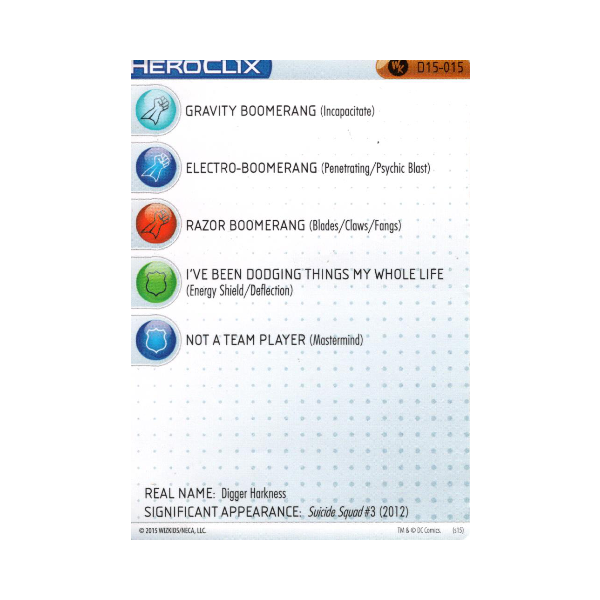 Captain Boomerang #D15-015 DC HeroClix Promos - Premium HCX Single from WizKids - Just $0.65! Shop now at Game Crave Tournament Store
