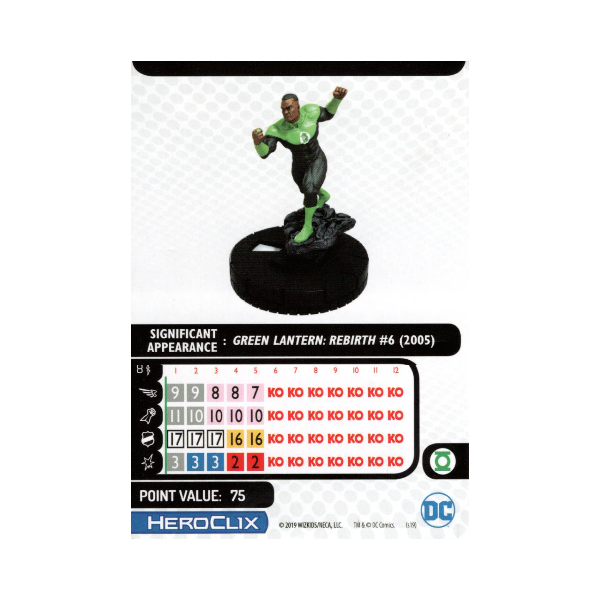 John Stewart #D19-003 DC HeroClix Promos - Premium HCX Single from WizKids - Just $0.99! Shop now at Game Crave Tournament Store