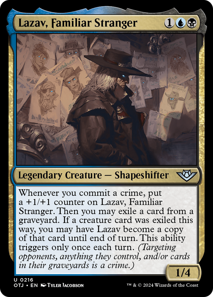 Lazav, Familiar Stranger (OTJ-216) - Outlaws of Thunder Junction Foil - Premium MTG Single from Wizards of the Coast - Just $0.25! Shop now at Game Crave Tournament Store