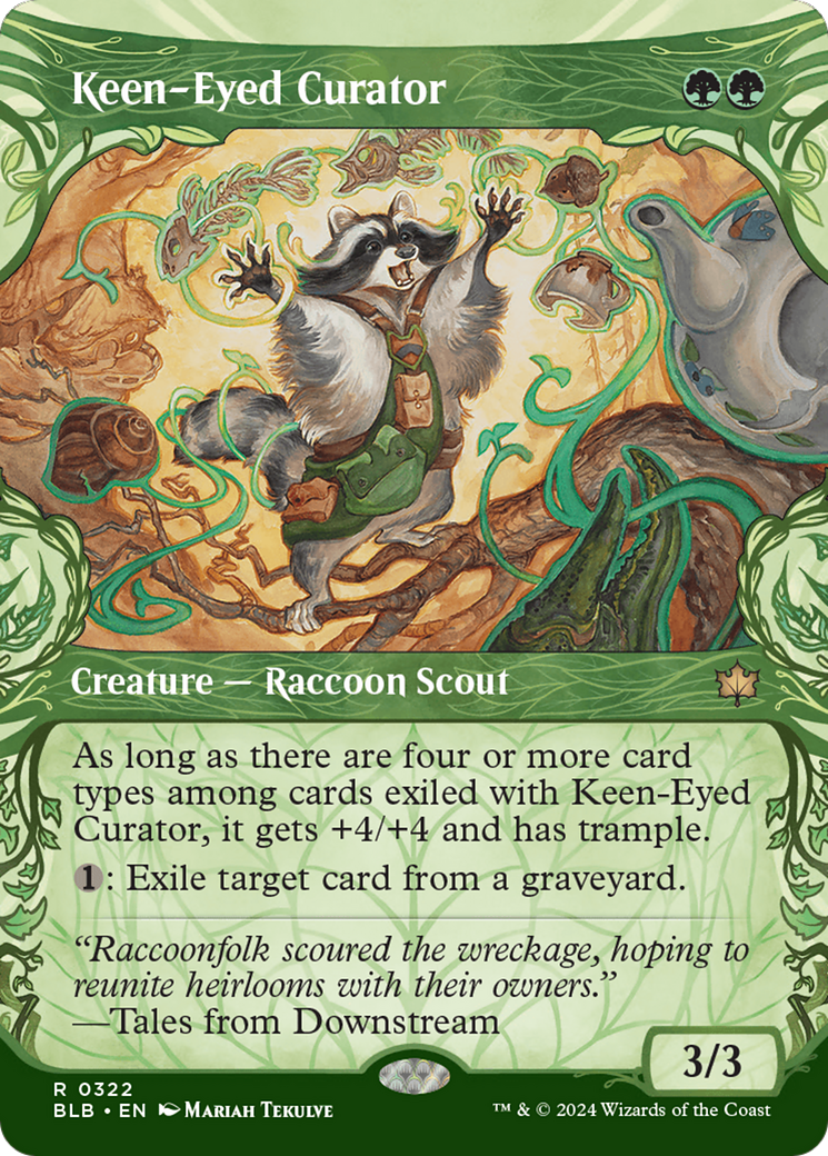 Keen-Eyed Curator (BLB-322) - Bloomburrow: (Showcase) Foil - Premium MTG Single from Wizards of the Coast - Just $1.08! Shop now at Game Crave Tournament Store