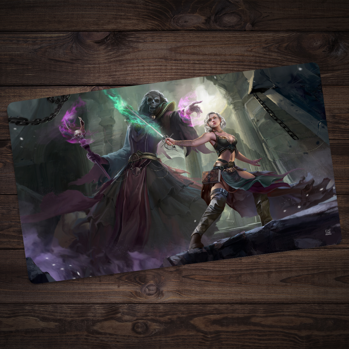 The Elf and the Ghost Playmat - Premium Playmat from Inked Gaming - Just $34.99! Shop now at Game Crave Tournament Store