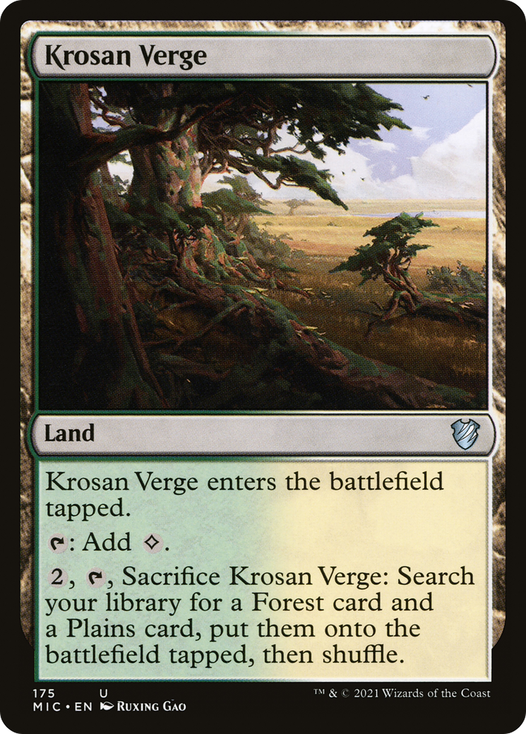 Krosan Verge (MIC-175) - Midnight Hunt Commander - Premium MTG Single from Wizards of the Coast - Just $0.08! Shop now at Game Crave Tournament Store