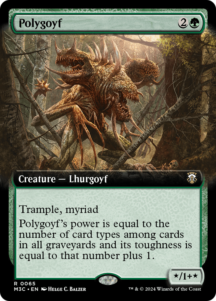 Polygoyf (M3C-065) - Modern Horizons 3 Commander: (Extended Art) Foil - Premium MTG Single from Wizards of the Coast - Just $0.26! Shop now at Game Crave Tournament Store