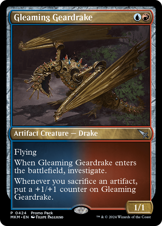 Gleaming Geardrake (MKM-424) - Murders at Karlov Manor Foil - Premium MTG Single from Wizards of the Coast - Just $0.28! Shop now at Game Crave Tournament Store
