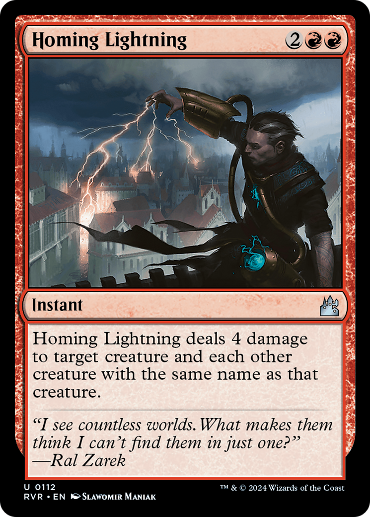 Homing Lightning (RVR-112) - Ravnica Remastered - Premium MTG Single from Wizards of the Coast - Just $0.25! Shop now at Game Crave Tournament Store