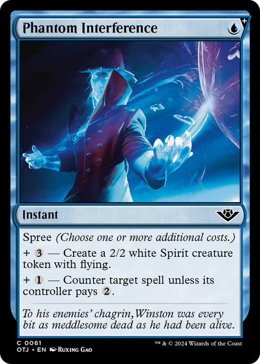 Phantom Interference (OTJ-061) - Outlaws of Thunder Junction - Premium MTG Single from Wizards of the Coast - Just $0.25! Shop now at Game Crave Tournament Store