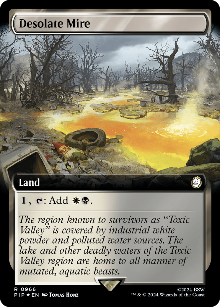 Desolate Mire (PIP-966) - Fallout: (Extended Art) - Premium MTG Single from Wizards of the Coast - Just $2.68! Shop now at Game Crave Tournament Store