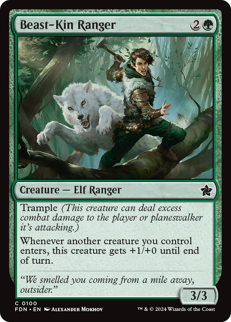 Beast-Kin Ranger (FDN-100) - Foundations - Premium MTG Single from Wizards of the Coast - Just $0.25! Shop now at Game Crave Tournament Store