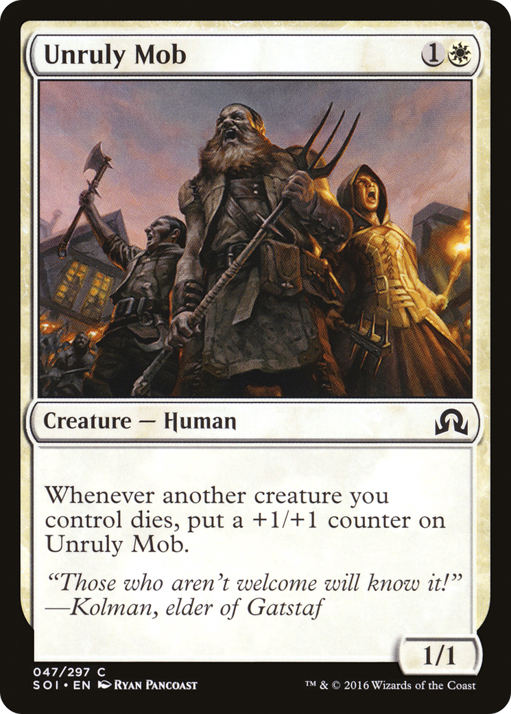 Unruly Mob (SOI-047) - Shadows over Innistrad Foil