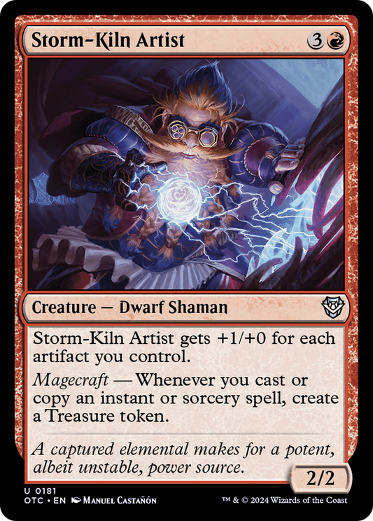 Storm-Kiln Artist (OTC-181) - Outlaws of Thunder Junction Commander - Premium MTG Single from Wizards of the Coast - Just $0.82! Shop now at Game Crave Tournament Store