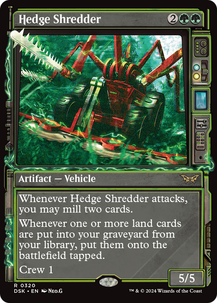 Hedge Shredder (DSK-320) - Duskmourn: House of Horror: (Showcase) Foil - Premium MTG Single from Wizards of the Coast - Just $3.49! Shop now at Game Crave Tournament Store