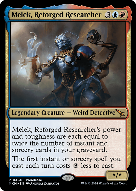 Melek, Reforged Researcher (MKM-430) - Murders at Karlov Manor Foil - Premium MTG Single from Wizards of the Coast - Just $0.41! Shop now at Game Crave Tournament Store
