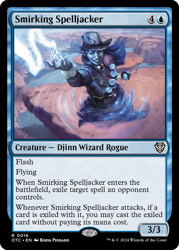 Smirking Spelljacker (OTC-016) - Outlaws of Thunder Junction Commander - Premium MTG Single from Wizards of the Coast - Just $0.25! Shop now at Game Crave Tournament Store