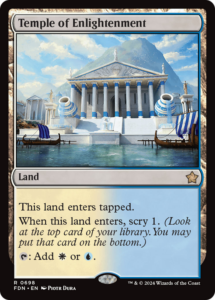 Temple of Enlightenment (FDN-698) - Foundations - Premium MTG Single from Wizards of the Coast - Just $0.25! Shop now at Game Crave Tournament Store