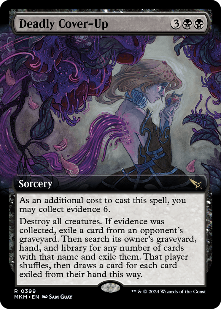 Deadly Cover-Up (MKM-399) - Murders at Karlov Manor: (Extended Art) Foil - Premium MTG Single from Wizards of the Coast - Just $0.87! Shop now at Game Crave Tournament Store