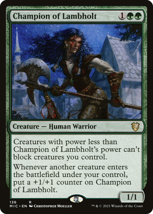 Champion of Lambholt (MIC-136) - Midnight Hunt Commander - Premium MTG Single from Wizards of the Coast - Just $0.33! Shop now at Game Crave Tournament Store