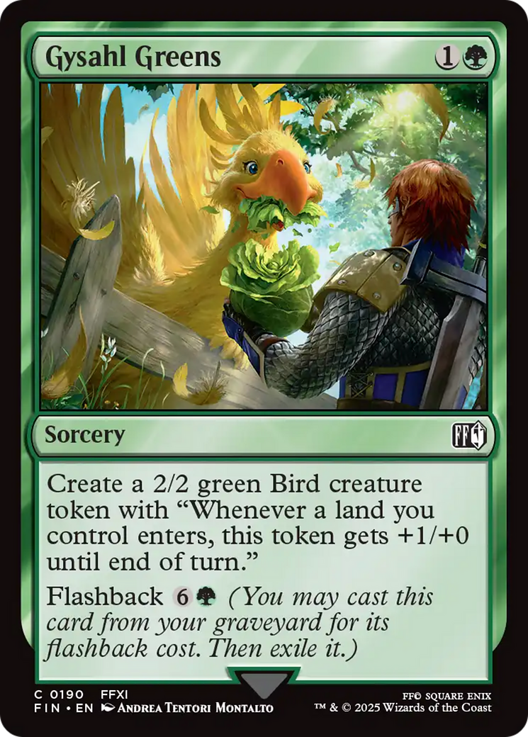 Gysahl Greens (FIN-470) - FINAL FANTASY - Premium MTG Single from Wizards of the Coast - Just $0.08! Shop now at Game Crave Tournament Store