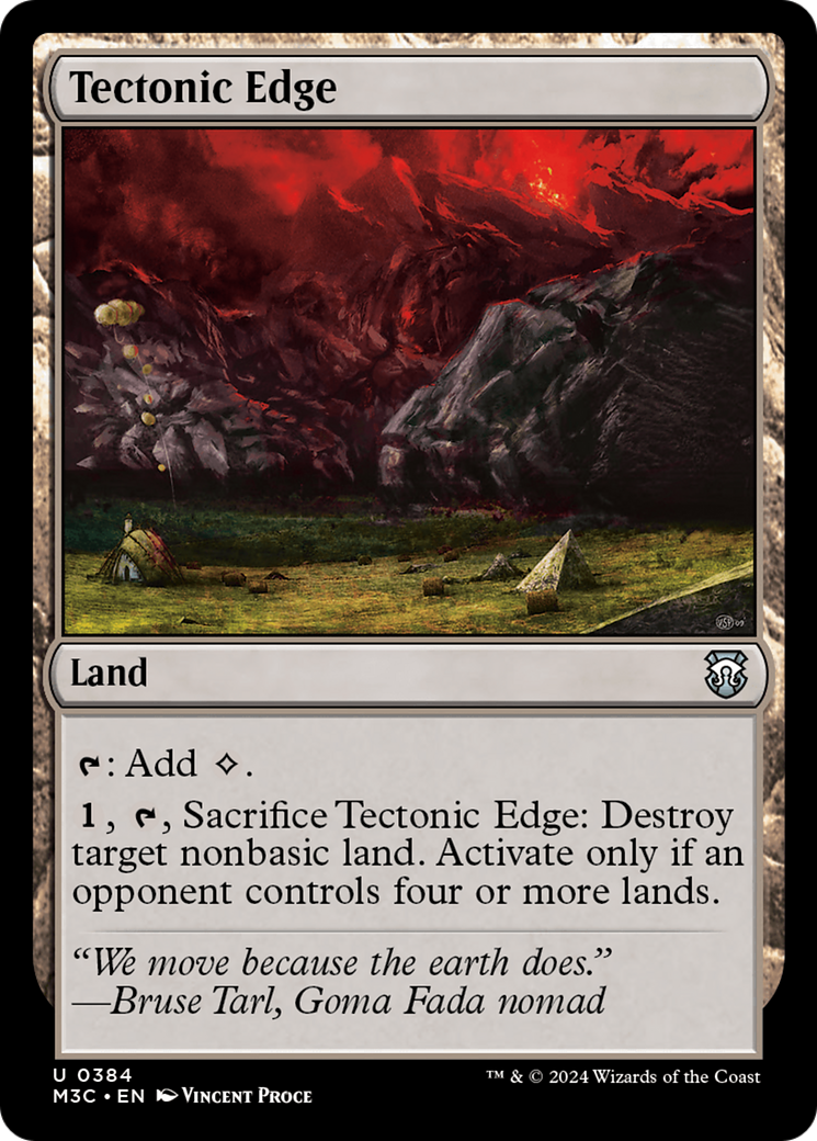 Tectonic Edge (M3C-384) - Modern Horizons 3 Commander Foil - Premium MTG Single from Wizards of the Coast - Just $0.25! Shop now at Game Crave Tournament Store