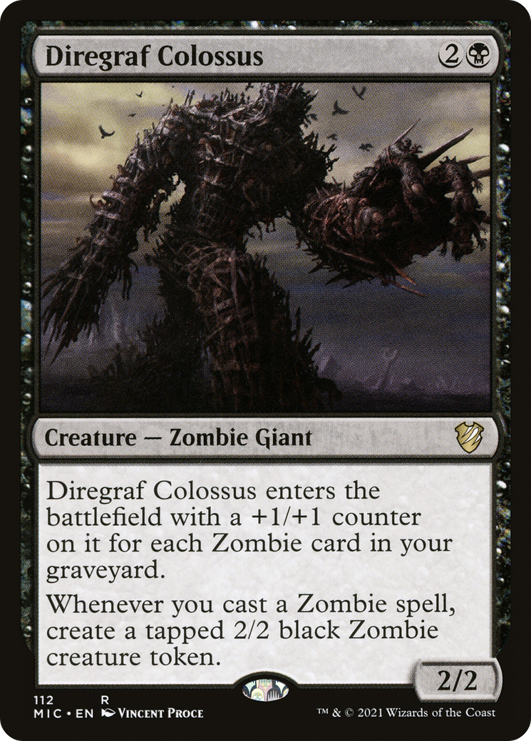 Diregraf Colossus (MIC-112) - Midnight Hunt Commander - Premium MTG Single from Wizards of the Coast - Just $3.98! Shop now at Game Crave Tournament Store