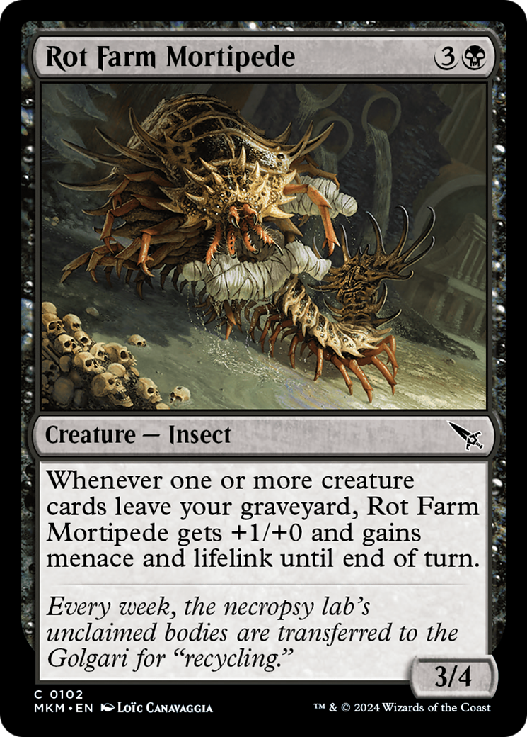 Rot Farm Mortipede (MKM-102) - Murders at Karlov Manor Foil - Premium MTG Single from Wizards of the Coast - Just $0.25! Shop now at Game Crave Tournament Store