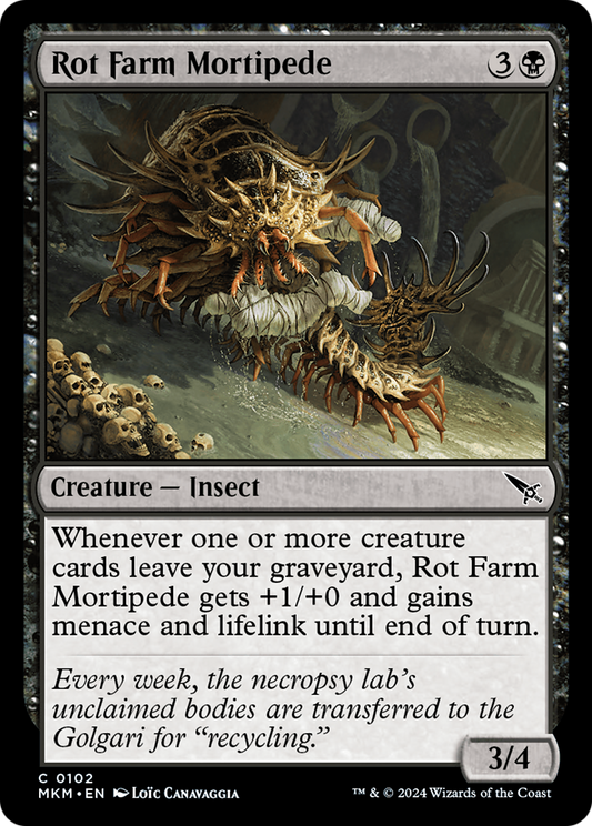 Rot Farm Mortipede (MKM-102) - Murders at Karlov Manor Foil - Premium MTG Single from Wizards of the Coast - Just $0.25! Shop now at Game Crave Tournament Store