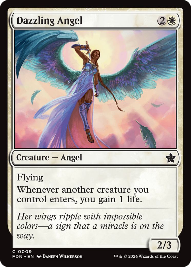 Dazzling Angel (FDN-009) - Foundations - Premium MTG Single from Wizards of the Coast - Just $0.25! Shop now at Game Crave Tournament Store