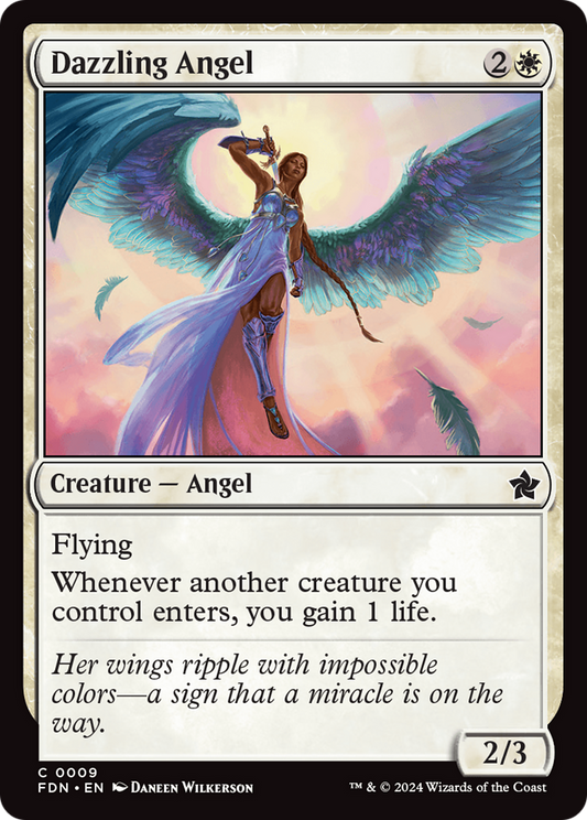 Dazzling Angel (FDN-009) - Foundations Foil - Premium MTG Single from Wizards of the Coast - Just $0.53! Shop now at Game Crave Tournament Store