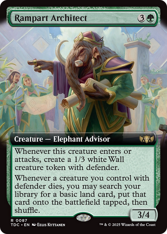 Rampart Architect (TDC-087) - Tarkir: Dragonstorm Commander: (Extended Art) - Premium MTG Single from Wizards of the Coast - Just $0.09! Shop now at Game Crave Tournament Store