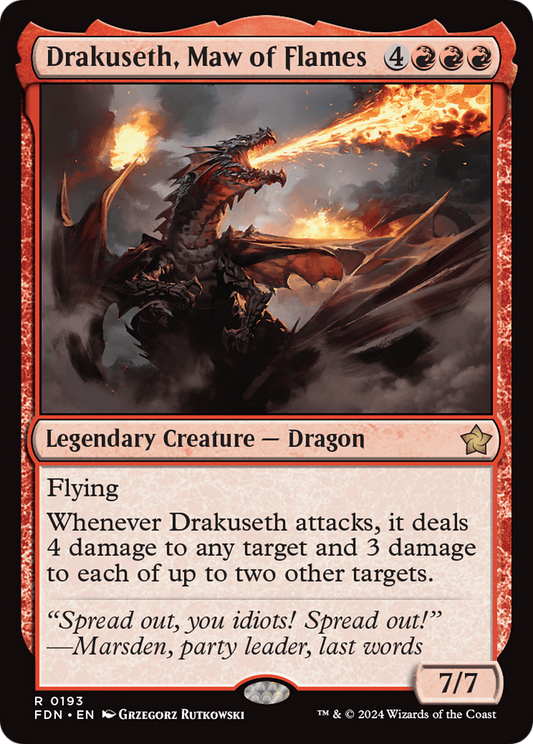 Drakuseth, Maw of Flames (FDN-193) - Foundations - Premium MTG Single from Wizards of the Coast - Just $0.32! Shop now at Game Crave Tournament Store