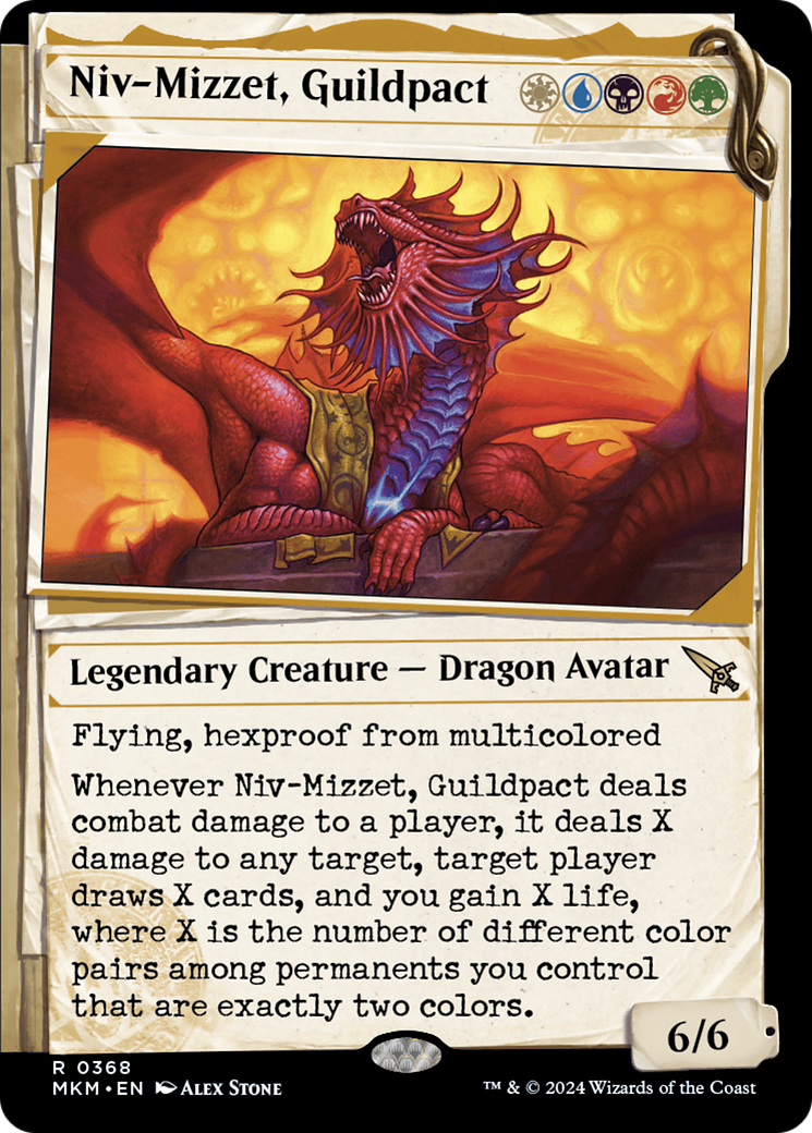 Niv-Mizzet, Guildpact (MKM-368) - Murders at Karlov Manor: (Showcase) - Premium MTG Single from Wizards of the Coast - Just $0.25! Shop now at Game Crave Tournament Store