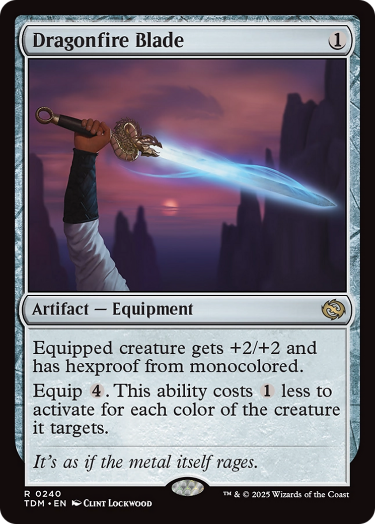 Dragonfire Blade (TDM-240) - Tarkir: Dragonstorm - Premium MTG Single from Wizards of the Coast - Just $0.22! Shop now at Game Crave Tournament Store