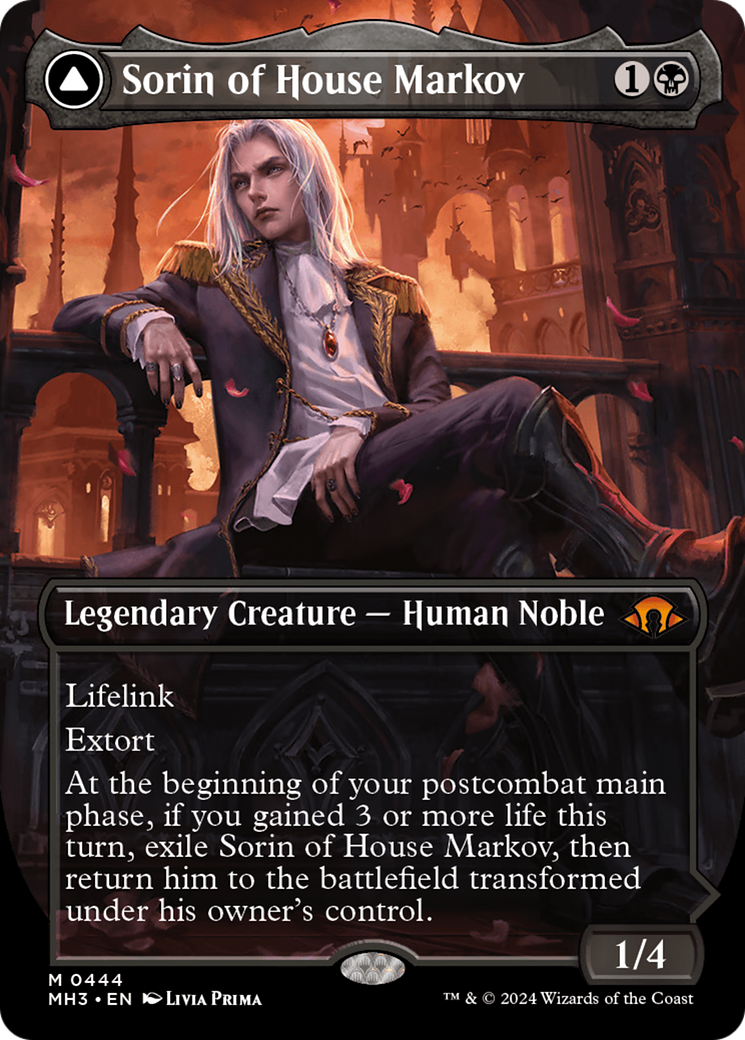 Sorin of House Markov // Sorin, Ravenous Neonate (MH3-444) - Modern Horizons 3 (Borderless) Foil - Premium MTG Single from Wizards of the Coast - Just $10.80! Shop now at Game Crave Tournament Store