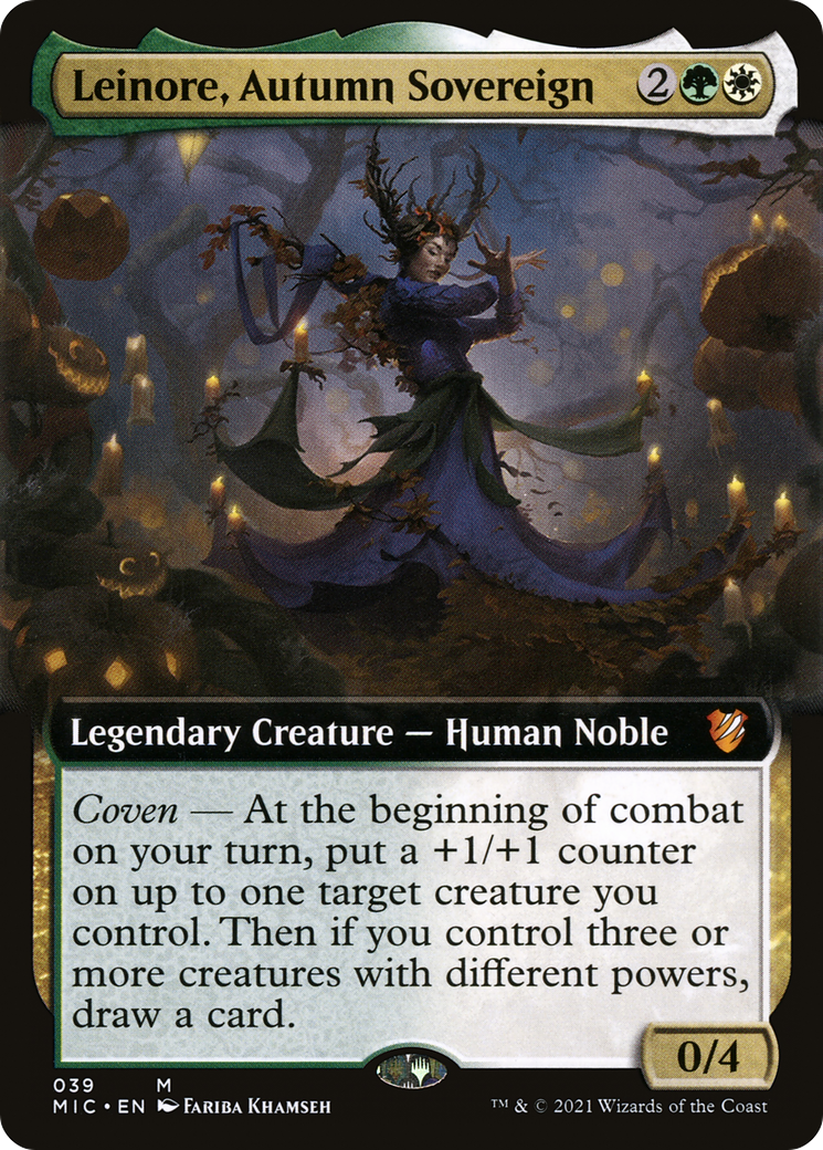 Leinore, Autumn Sovereign (MIC-039) - Midnight Hunt Commander: (Extended Art) - Premium MTG Single from Wizards of the Coast - Just $0.35! Shop now at Game Crave Tournament Store
