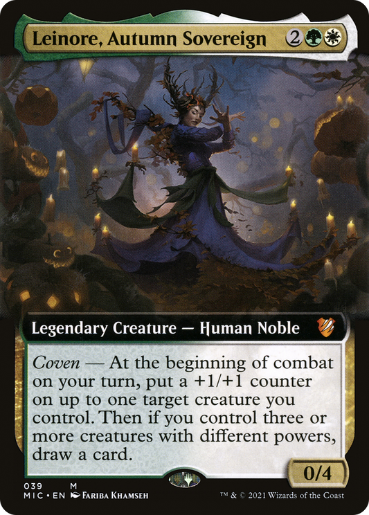 Leinore, Autumn Sovereign (MIC-039) - Midnight Hunt Commander: (Extended Art) - Premium MTG Single from Wizards of the Coast - Just $0.35! Shop now at Game Crave Tournament Store