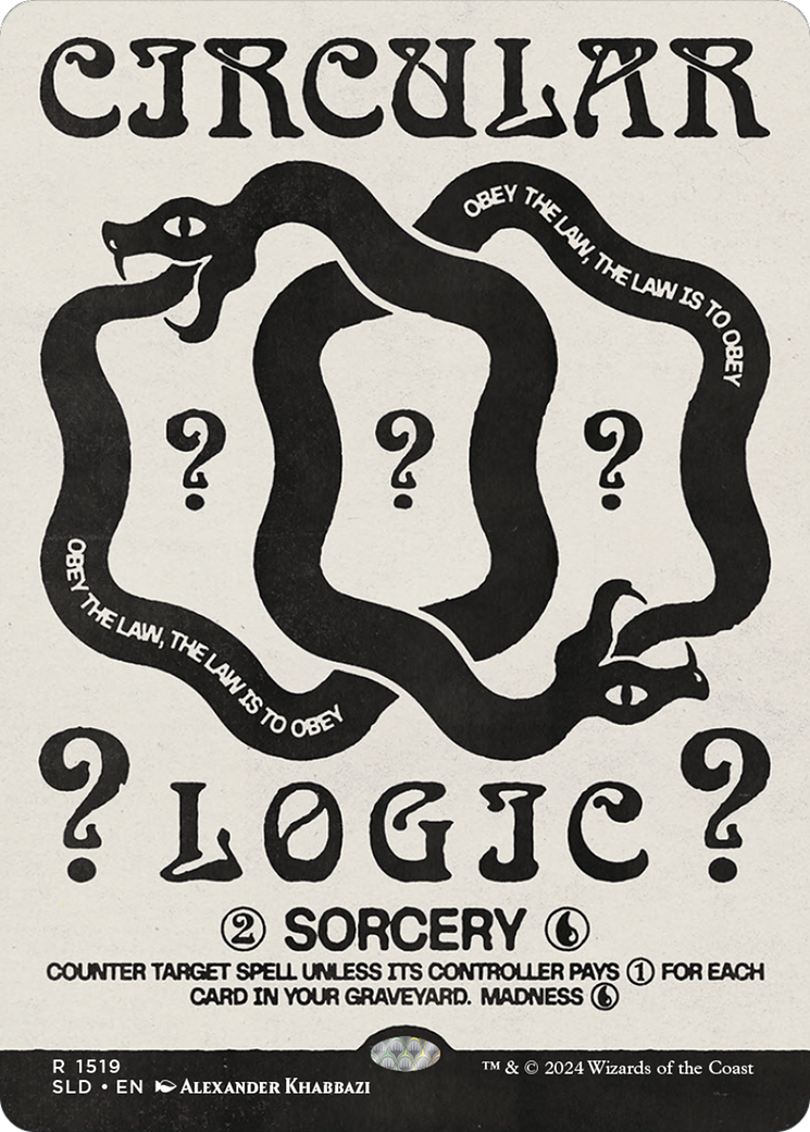 Circular Logic (SLD-1519) - Secret Lair Drop (Borderless) - Premium MTG Single from Wizards of the Coast - Just $2.74! Shop now at Game Crave Tournament Store