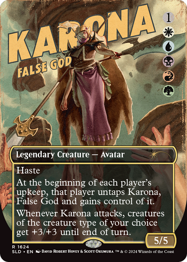 Karona, False God (SLD-1624) - Secret Lair Drop (Borderless) Foil - Premium MTG Single from Wizards of the Coast - Just $0! Shop now at Game Crave Tournament Store