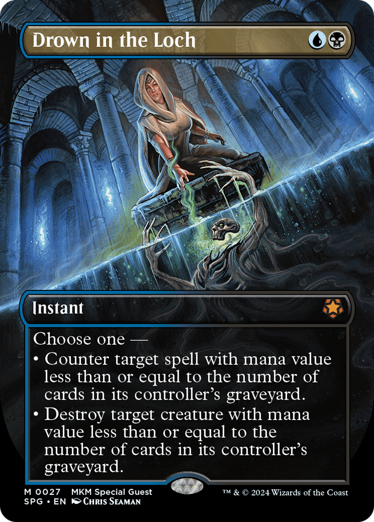 Drown in the Loch (SPG-027) - Special Guests (Borderless) Foil - Premium MTG Single from Wizards of the Coast - Just $13.70! Shop now at Game Crave Tournament Store