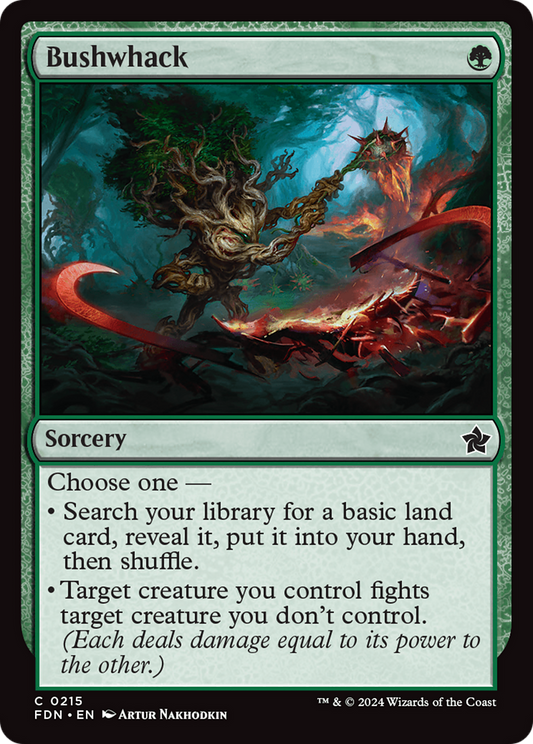 Bushwhack (FDN-215) - Foundations Foil - Premium MTG Single from Wizards of the Coast - Just $0.41! Shop now at Game Crave Tournament Store