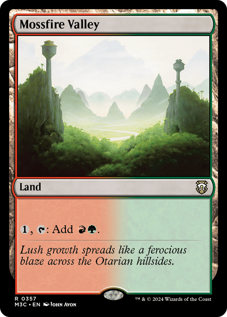 Mossfire Valley (M3C-357) - Modern Horizons 3 Commander Foil - Premium MTG Single from Wizards of the Coast - Just $0.26! Shop now at Game Crave Tournament Store