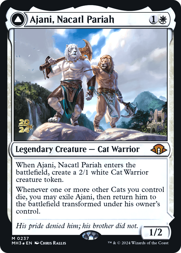 Ajani, Nacatl Pariah // Ajani, Nacatl Avenger (PMH3-237S) - Modern Horizons 3 Promos Foil - Premium MTG Single from Wizards of the Coast - Just $12.11! Shop now at Game Crave Tournament Store