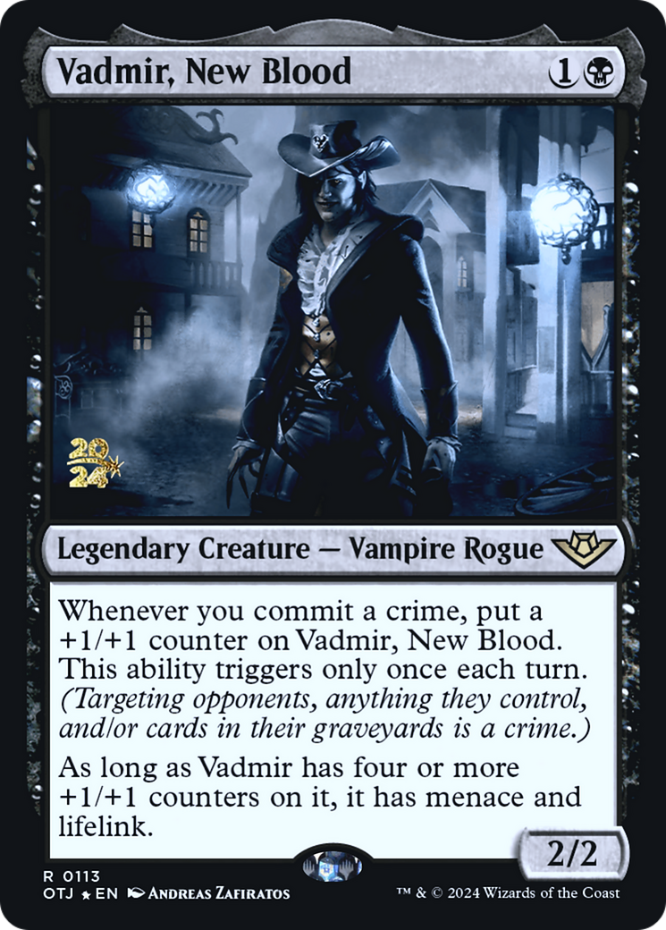 Vadmir, New Blood (POTJ-113S) - Outlaws of Thunder Junction Promos Foil - Premium MTG Single from Wizards of the Coast - Just $0.65! Shop now at Game Crave Tournament Store