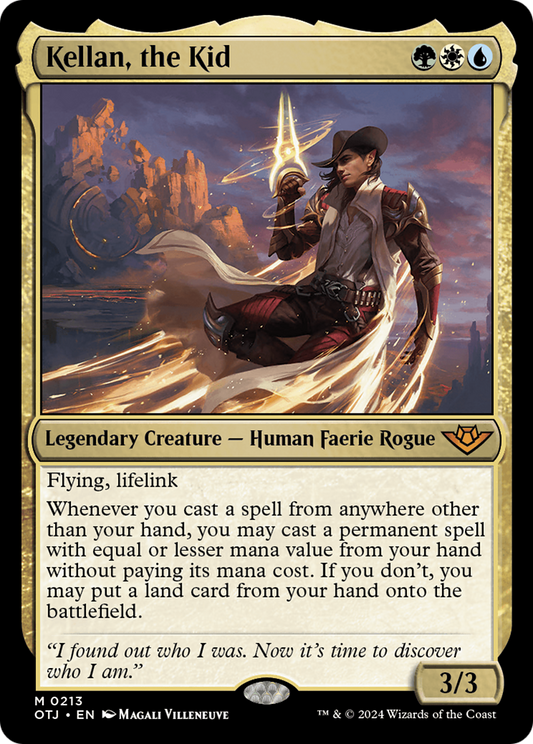 Kellan, the Kid (OTJ-213) - Outlaws of Thunder Junction Foil - Premium MTG Single from Wizards of the Coast - Just $1.06! Shop now at Game Crave Tournament Store