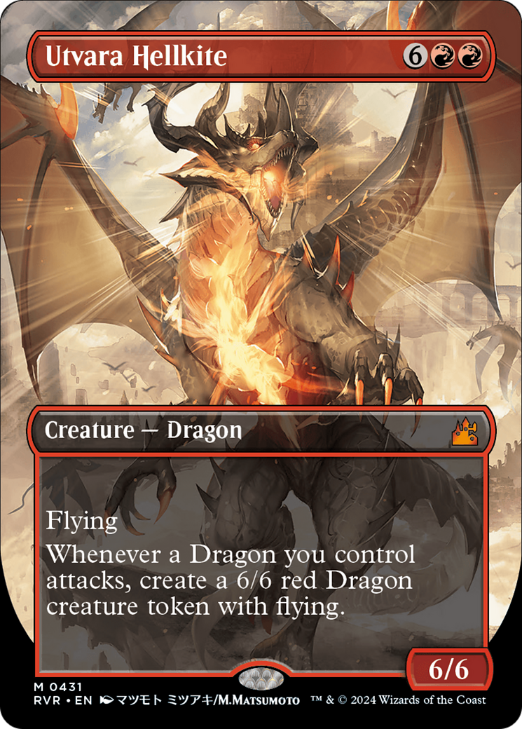 Utvara Hellkite (RVR-431) - Ravnica Remastered (Borderless) Foil - Premium MTG Single from Wizards of the Coast - Just $44.90! Shop now at Game Crave Tournament Store