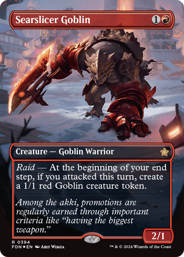 Searslicer Goblin (FDN-394) - Foundations (Borderless) Foil - Premium MTG Single from Wizards of the Coast - Just $8! Shop now at Game Crave Tournament Store