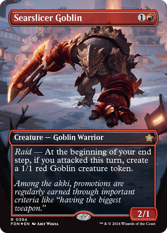 Searslicer Goblin (FDN-394) - Foundations (Borderless) Foil - Premium MTG Single from Wizards of the Coast - Just $8.66! Shop now at Game Crave Tournament Store