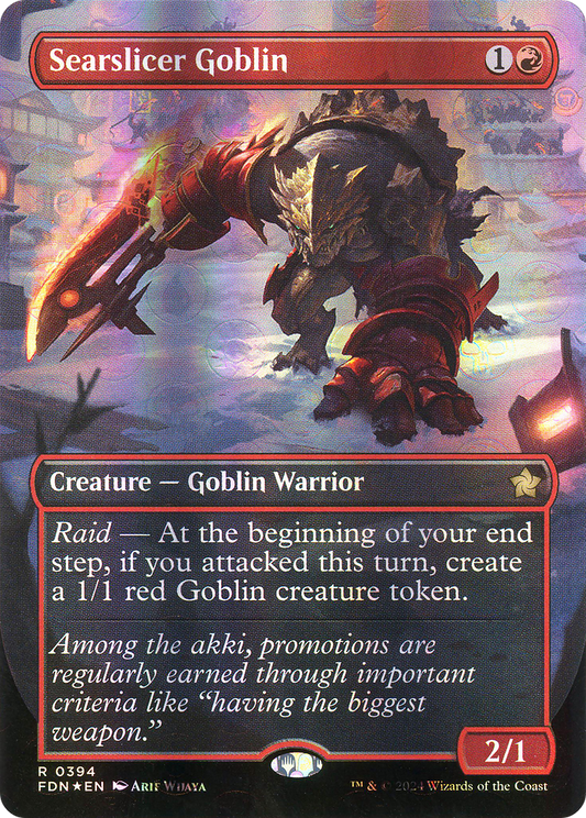 Searslicer Goblin (FDN-394) - Foundations (Borderless) Foil - Premium MTG Single from Wizards of the Coast - Just $8.92! Shop now at Game Crave Tournament Store