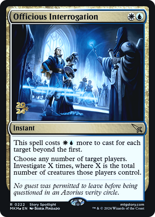 Officious Interrogation (PMKM-222S) - Murders at Karlov Manor Promos Foil - Premium MTG Single from Wizards of the Coast - Just $0.47! Shop now at Game Crave Tournament Store