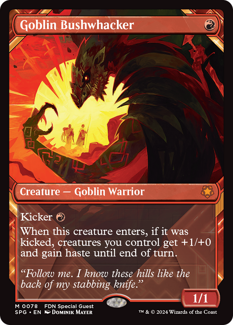 Goblin Bushwhacker (SPG-078) - Special Guests: (Showcase) Foil - Premium MTG Single from Wizards of the Coast - Just $3.58! Shop now at Game Crave Tournament Store