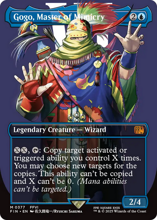 Gogo, Master of Mimicry (FIN-377) - FINAL FANTASY (Borderless) - Premium MTG Single from Wizards of the Coast - Just $2.53! Shop now at Game Crave Tournament Store