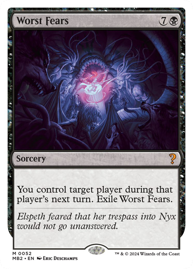 Worst Fears (MB2-052) - Mystery Booster 2 - Premium MTG Single from Wizards of the Coast - Just $0.51! Shop now at Game Crave Tournament Store